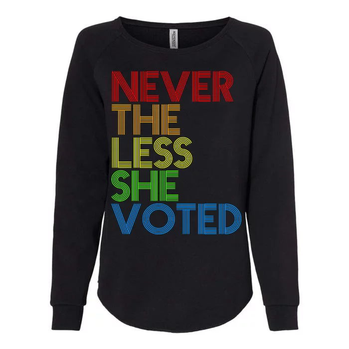 Never The Less She Voted Womens California Wash Sweatshirt