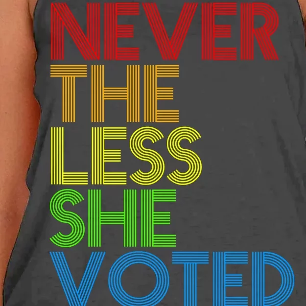 Never The Less She Voted Women's Knotted Racerback Tank