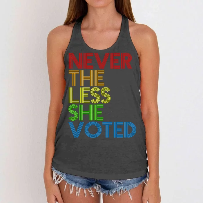 Never The Less She Voted Women's Knotted Racerback Tank