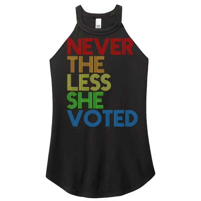 Never The Less She Voted Women’s Perfect Tri Rocker Tank