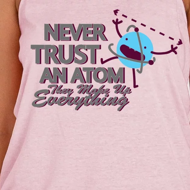 Never Trust An Atom Women's Knotted Racerback Tank