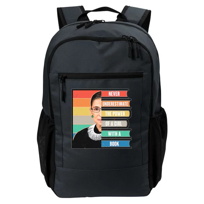 Never Underestimate A Girl With A Book RBG Tribute Daily Commute Backpack