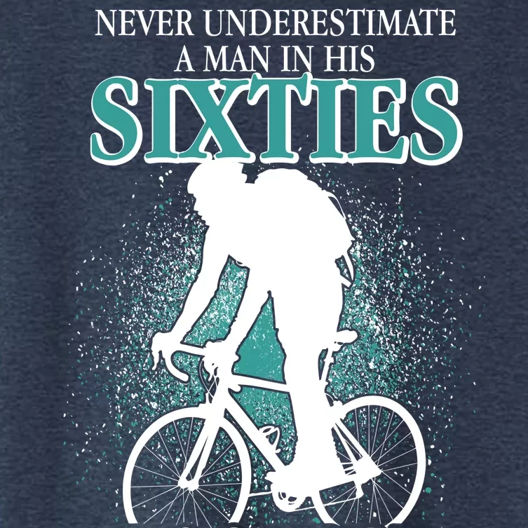 Never Underestimate A Man In His Sixties Who Can Ride A Bicycle Women's Crop Top Tee