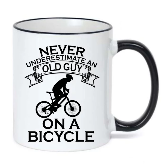 Never Underestimate An Old Guy On A Bike Black Color Changing Mug