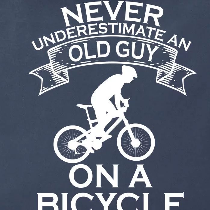 Never Underestimate An Old Guy On A Bike Zip Tote Bag