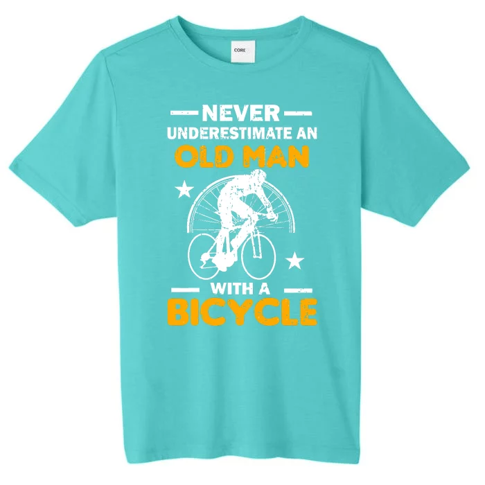 Never Underestimate An Old Man With A Bicycle ChromaSoft Performance T-Shirt