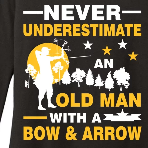 Never Underestimate An Old Man With A Bow & Arrow Womens CVC Long Sleeve Shirt