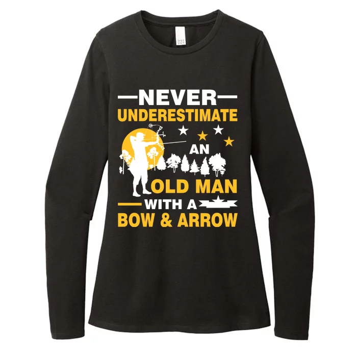 Never Underestimate An Old Man With A Bow & Arrow Womens CVC Long Sleeve Shirt