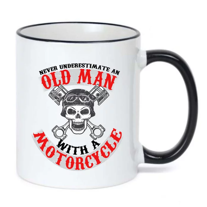 Never Underestimate An Old Man With A Motorcycle Black Color Changing Mug