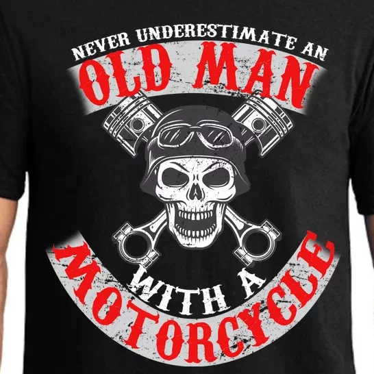 Never Underestimate An Old Man With A Motorcycle Pajama Set