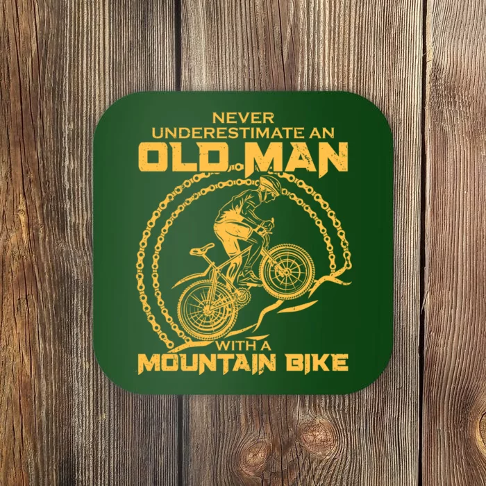 Never Underestimate An Old Man With A Mountain Bike Coaster