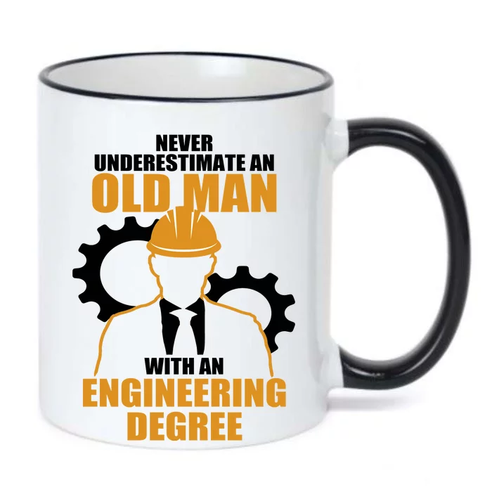 Never Underestimate An Old Man With An Engineering Degree Black Color Changing Mug