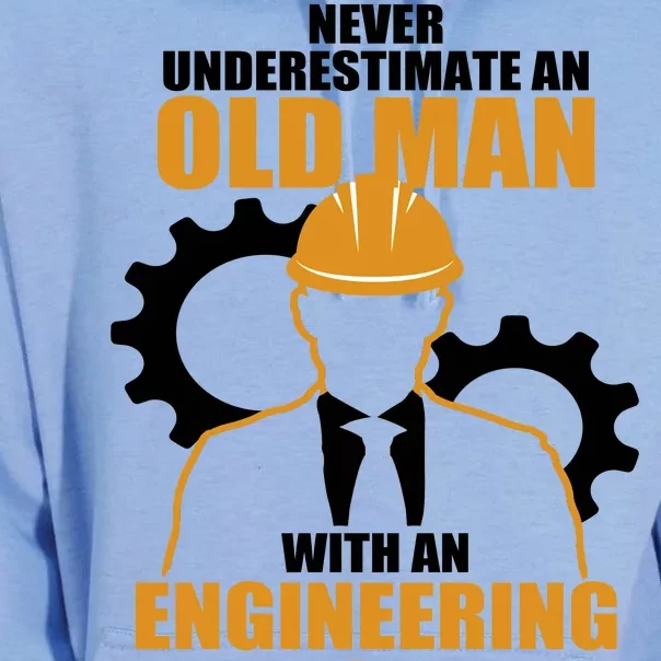 Never Underestimate An Old Man With An Engineering Degree Unisex Surf Hoodie