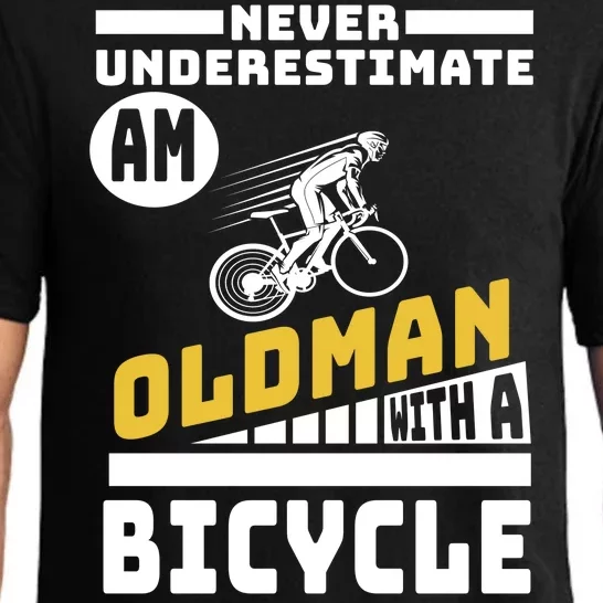 Never Underestimate An Oldman With A Bicycle Pajama Set