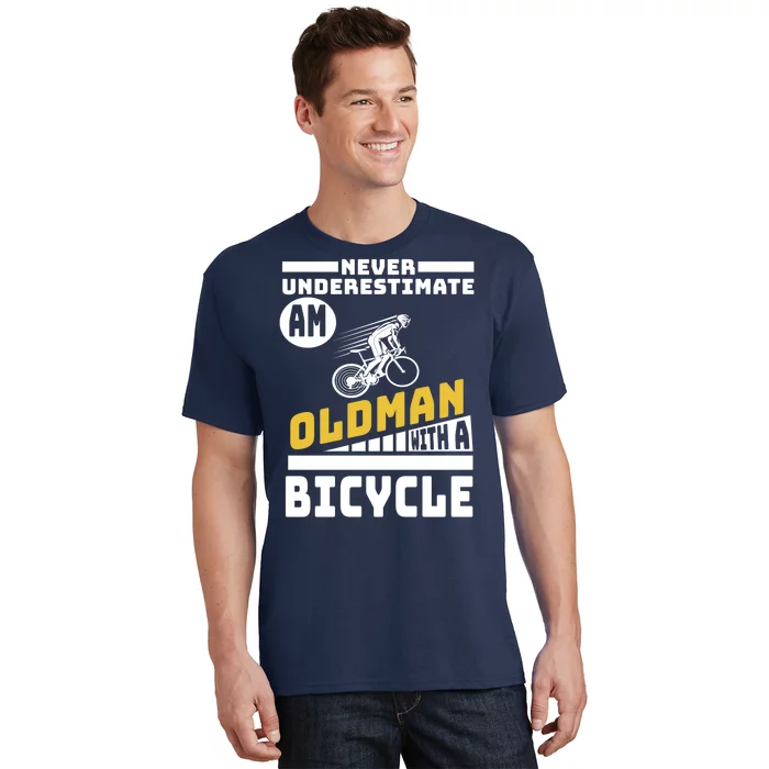 Never Underestimate An Oldman With A Bicycle T-Shirt