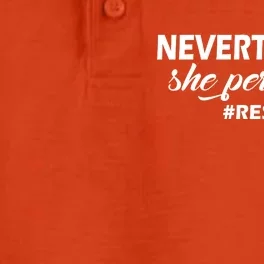 Nevertheless, She Persisted. #Resist Resistance Dry Zone Grid Performance Polo