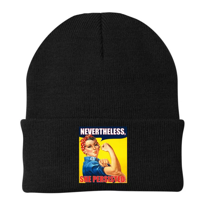 Nevertheless, She Persisted. Rosie Riverter Women's Rights Poster Knit Cap Winter Beanie