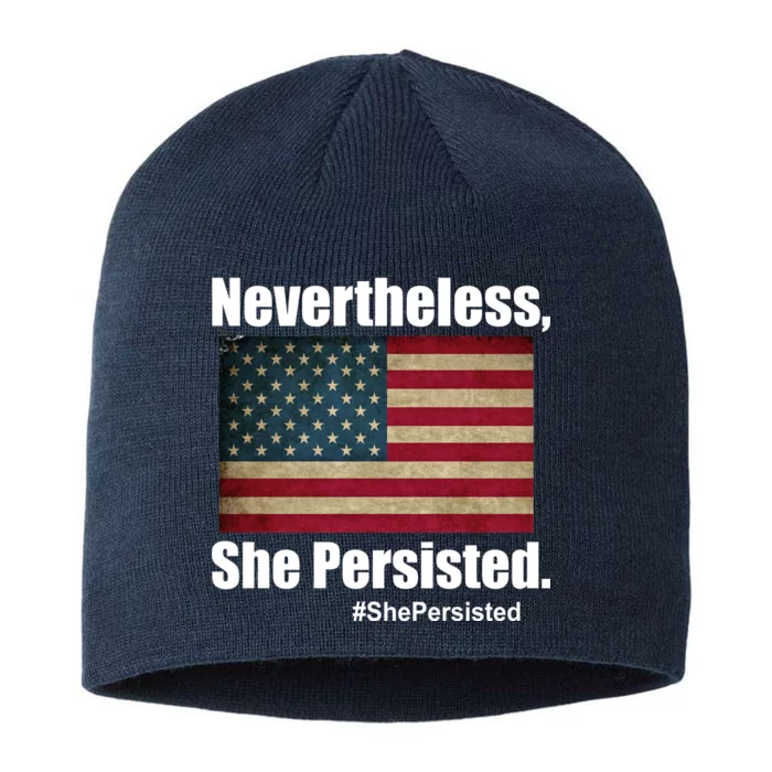 Nevertheless She Persisted American Flag 8 1/2in Sustainable Knit Beanie