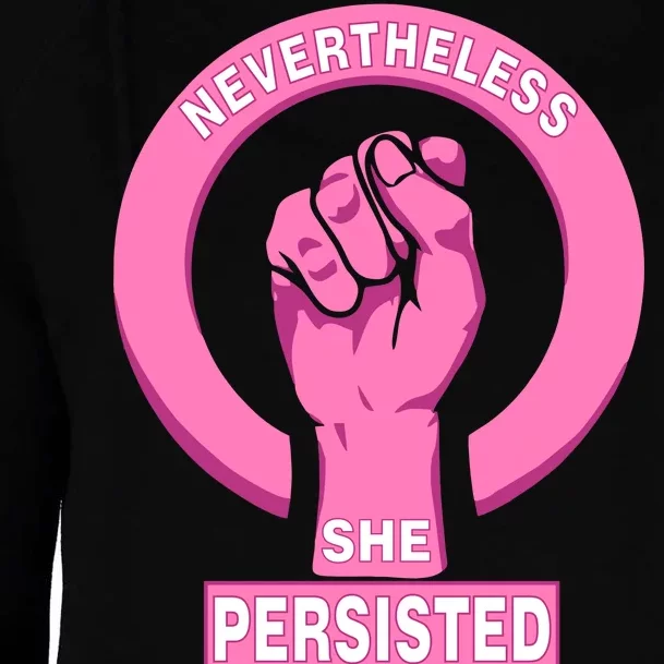 Nevertheless She Persisted Fist Tribute Womens Funnel Neck Pullover Hood