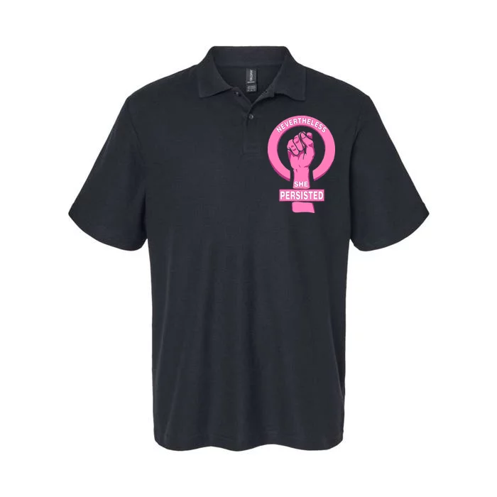 Nevertheless She Persisted Fist Tribute Softstyle Adult Sport Polo