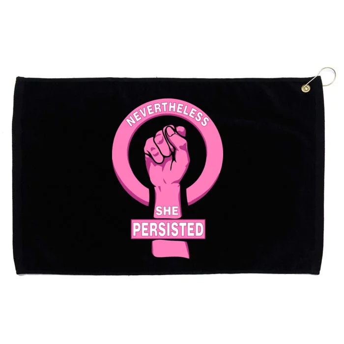 Nevertheless She Persisted Fist Tribute Grommeted Golf Towel