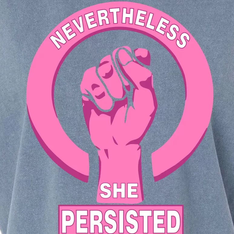 Nevertheless She Persisted Fist Tribute Garment-Dyed Women's Muscle Tee