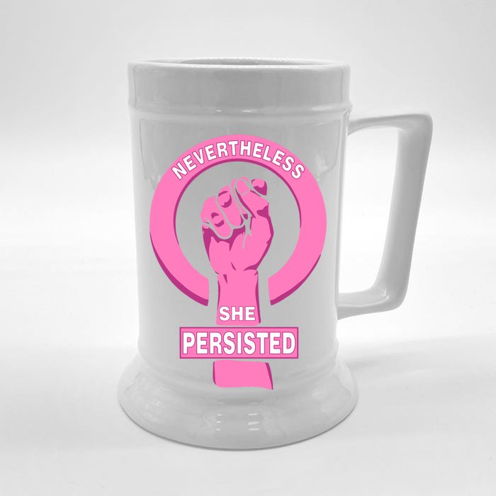 Nevertheless She Persisted Fist Tribute Front & Back Beer Stein