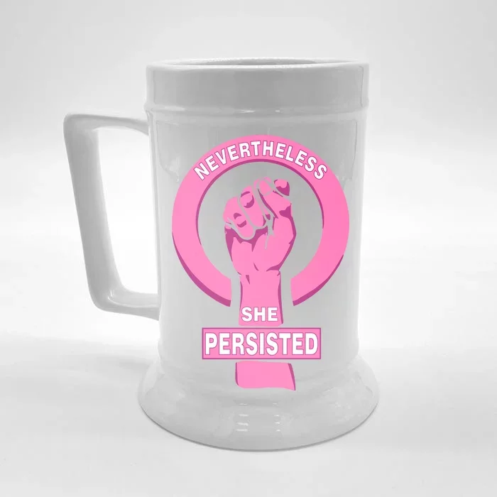 Nevertheless She Persisted Fist Tribute Front & Back Beer Stein