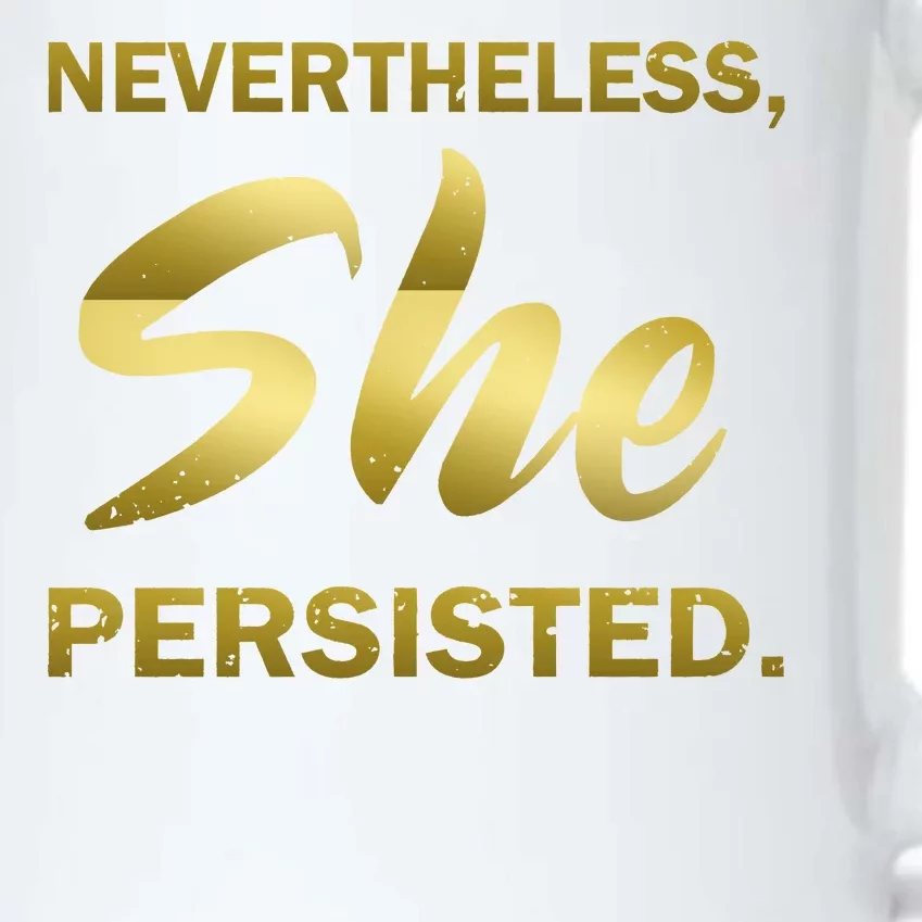 Nevertheless She Persisted Gold Signature Black Color Changing Mug