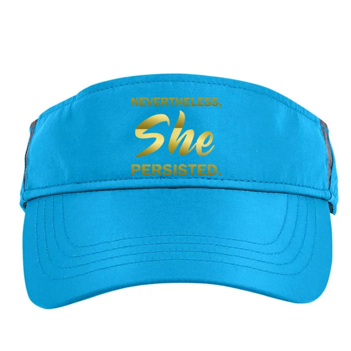 Nevertheless She Persisted Gold Signature Adult Drive Performance Visor