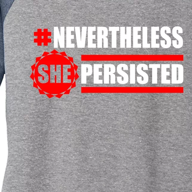 Nevertheless She Persisted NEVERTHELESS Resist Women's Tri-Blend 3/4-Sleeve Raglan Shirt