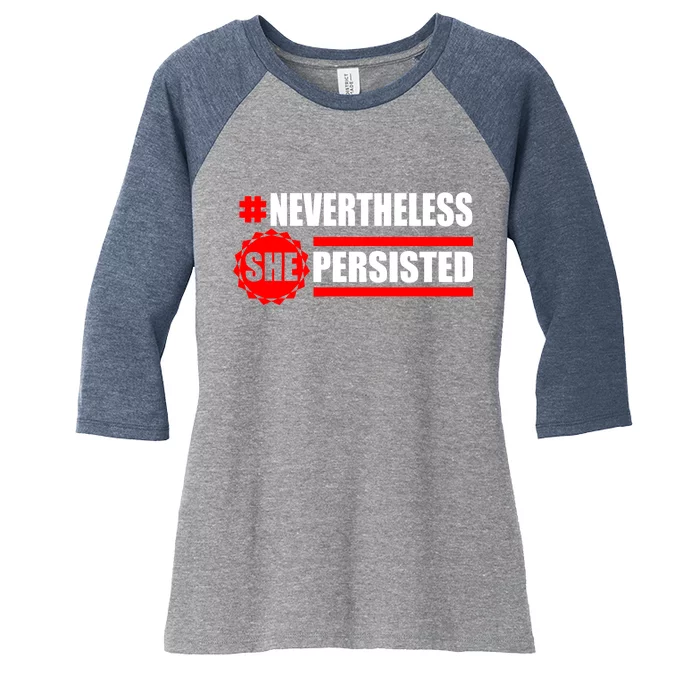 Nevertheless She Persisted NEVERTHELESS Resist Women's Tri-Blend 3/4-Sleeve Raglan Shirt