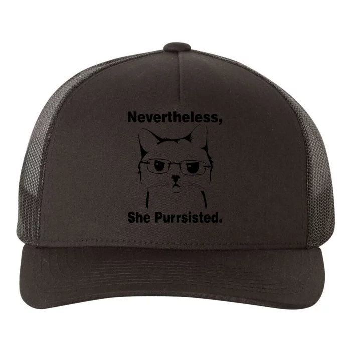 Nevertheless She Purrsisted Cat Persisted Yupoong Adult 5-Panel Trucker Hat