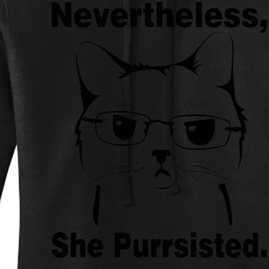 Nevertheless She Purrsisted Cat Persisted Women's Pullover Hoodie