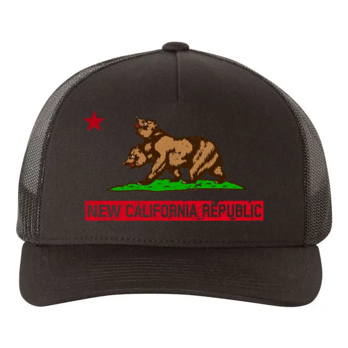 New California Republic Vintage Yupoong Adult 5-Panel Trucker Hat