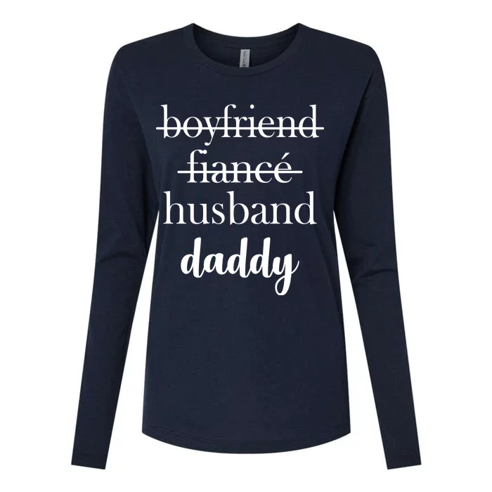 New Dad Boyfriend, Husband Fiance Womens Cotton Relaxed Long Sleeve T-Shirt