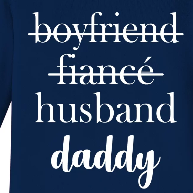 New Dad Boyfriend, Husband Fiance Baby Long Sleeve Bodysuit