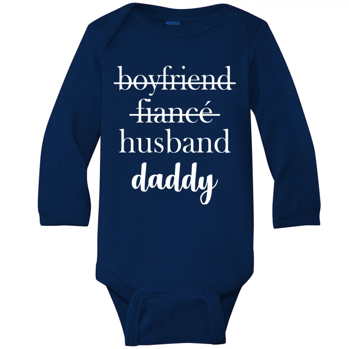 New Dad Boyfriend, Husband Fiance Baby Long Sleeve Bodysuit