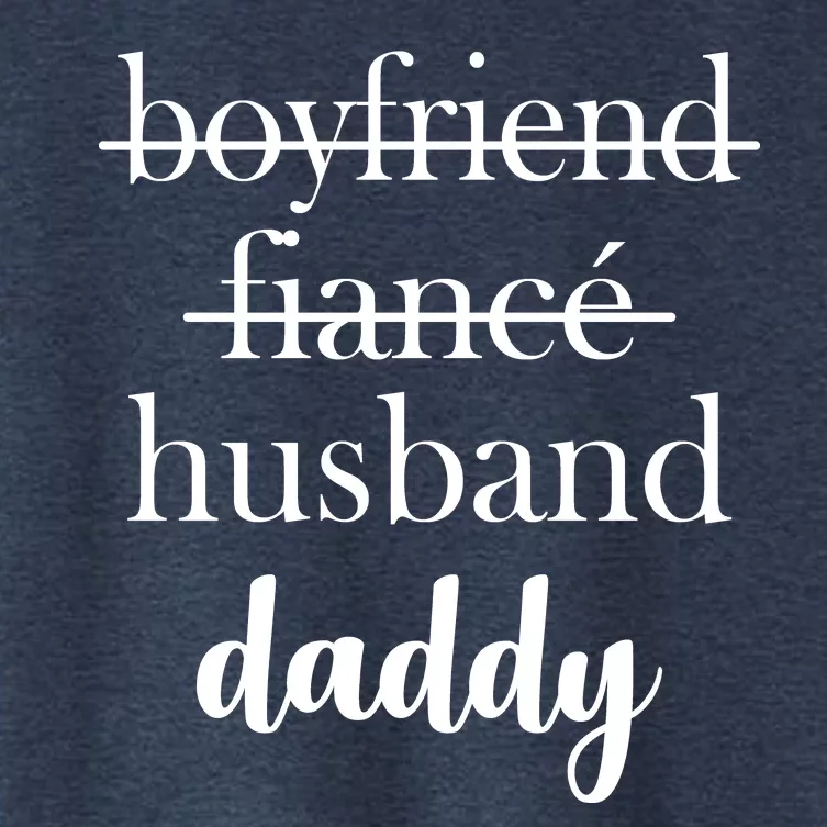 New Dad Boyfriend, Husband Fiance Women's Crop Top Tee