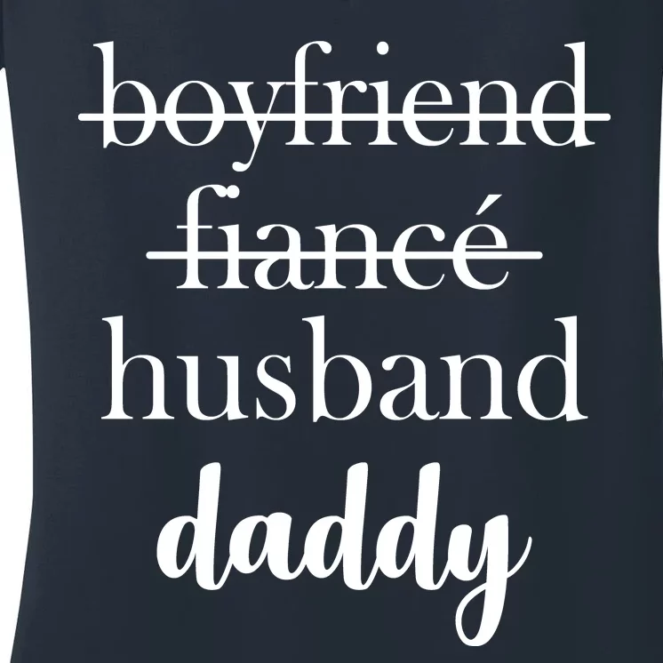 New Dad Boyfriend, Husband Fiance Women's V-Neck T-Shirt