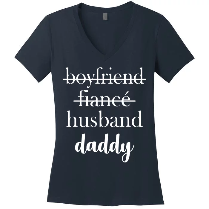 New Dad Boyfriend, Husband Fiance Women's V-Neck T-Shirt