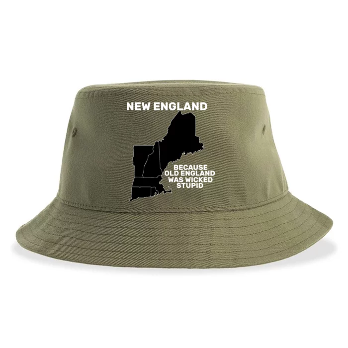 New England Because Old England Was Wicked Stupid Sustainable Bucket Hat