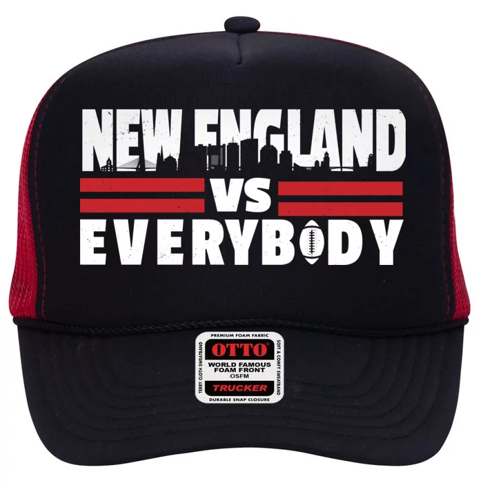 New England Vs Everybody City High Crown Mesh Trucker Hat