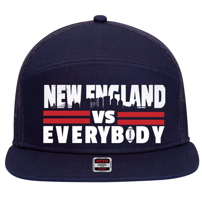 New England Vs Everybody City 7 Panel Mesh Trucker Snapback Hat