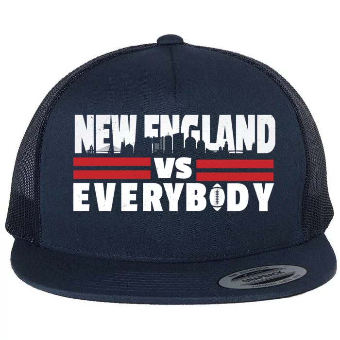 New England Vs Everybody City Flat Bill Trucker Hat