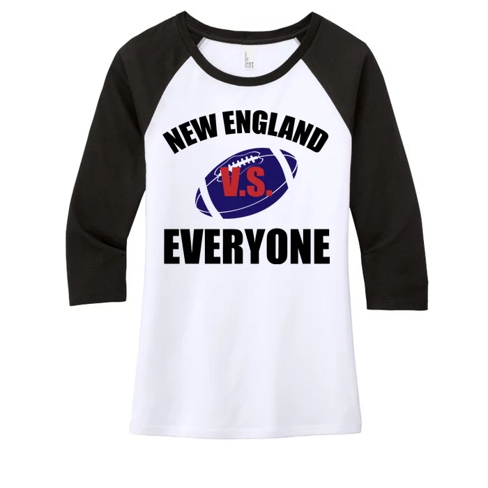 New England Vs Everyone Women's Tri-Blend 3/4-Sleeve Raglan Shirt