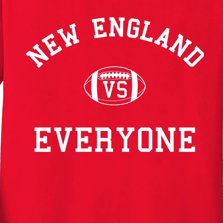 New England Vs Everyone Football Fan Kids Long Sleeve Shirt