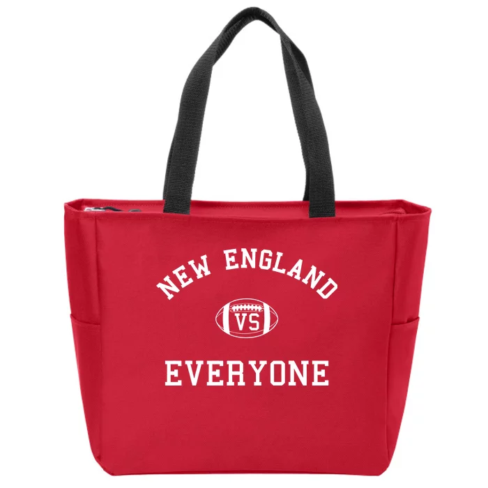 New England Vs Everyone Football Fan Zip Tote Bag