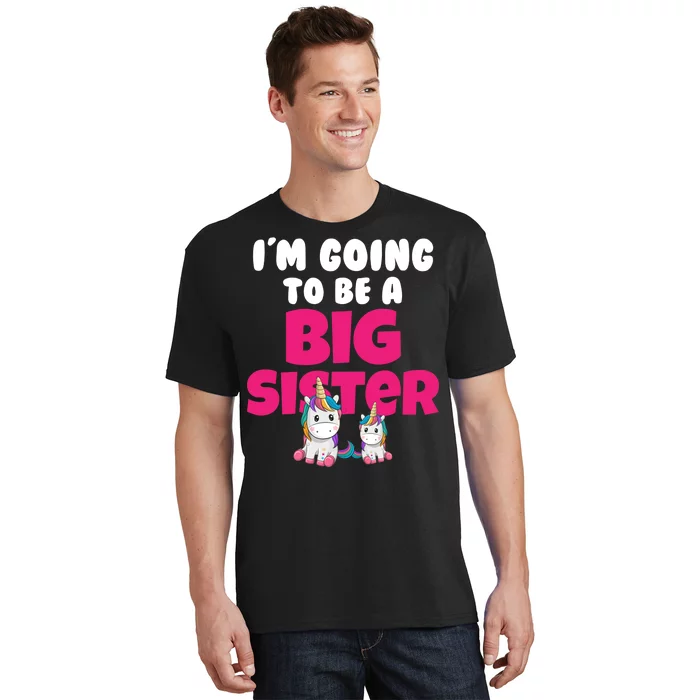 New I'm Going To Be A Big Sister Cute Unicorn T-Shirt