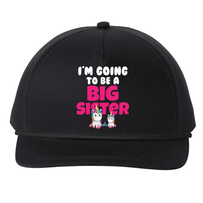 New I'm Going To Be A Big Sister Cute Unicorn Snapback Five-Panel Rope Hat